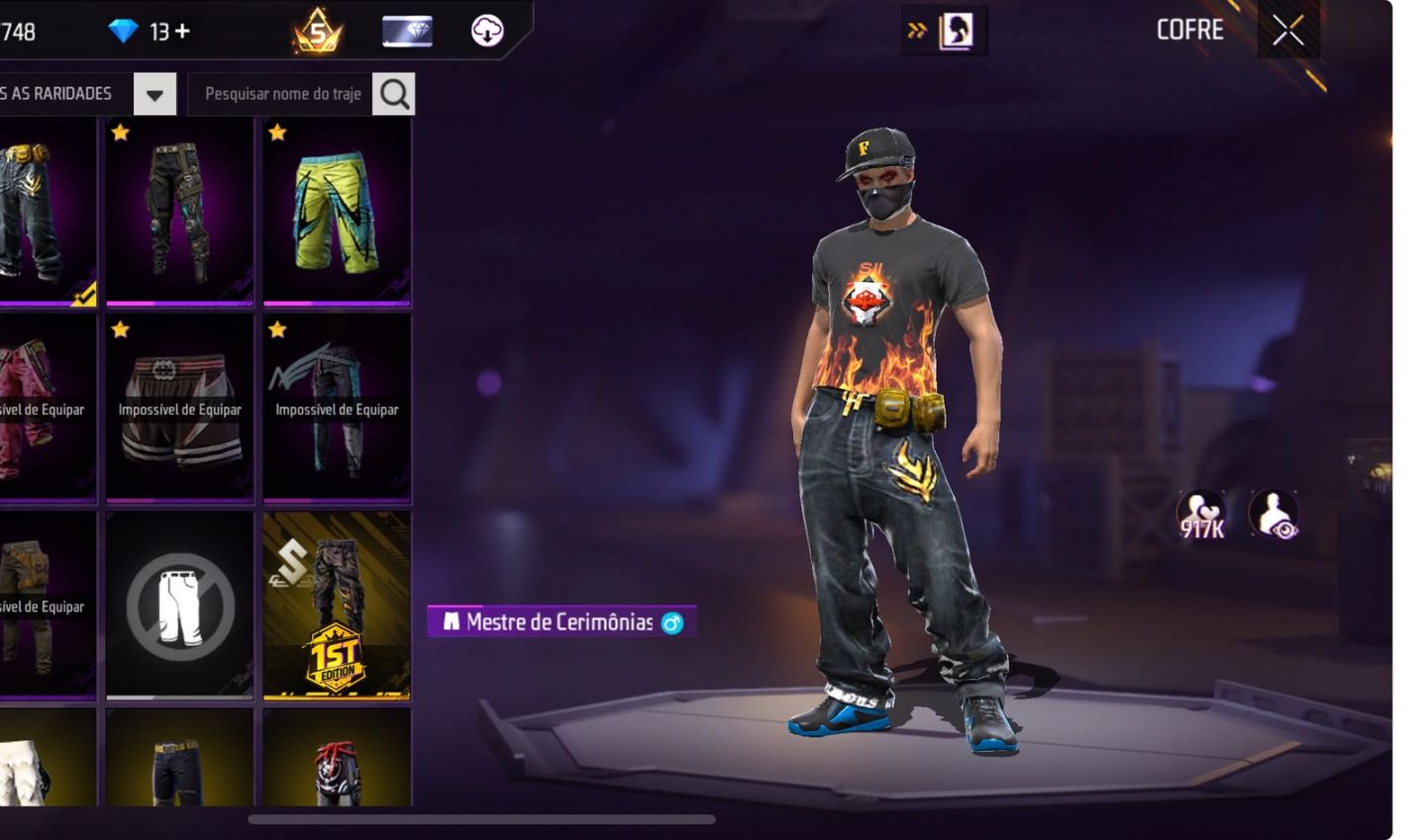 CONTA FREE FIRE SEGUNDO PASSE FULL MESTRE RARO