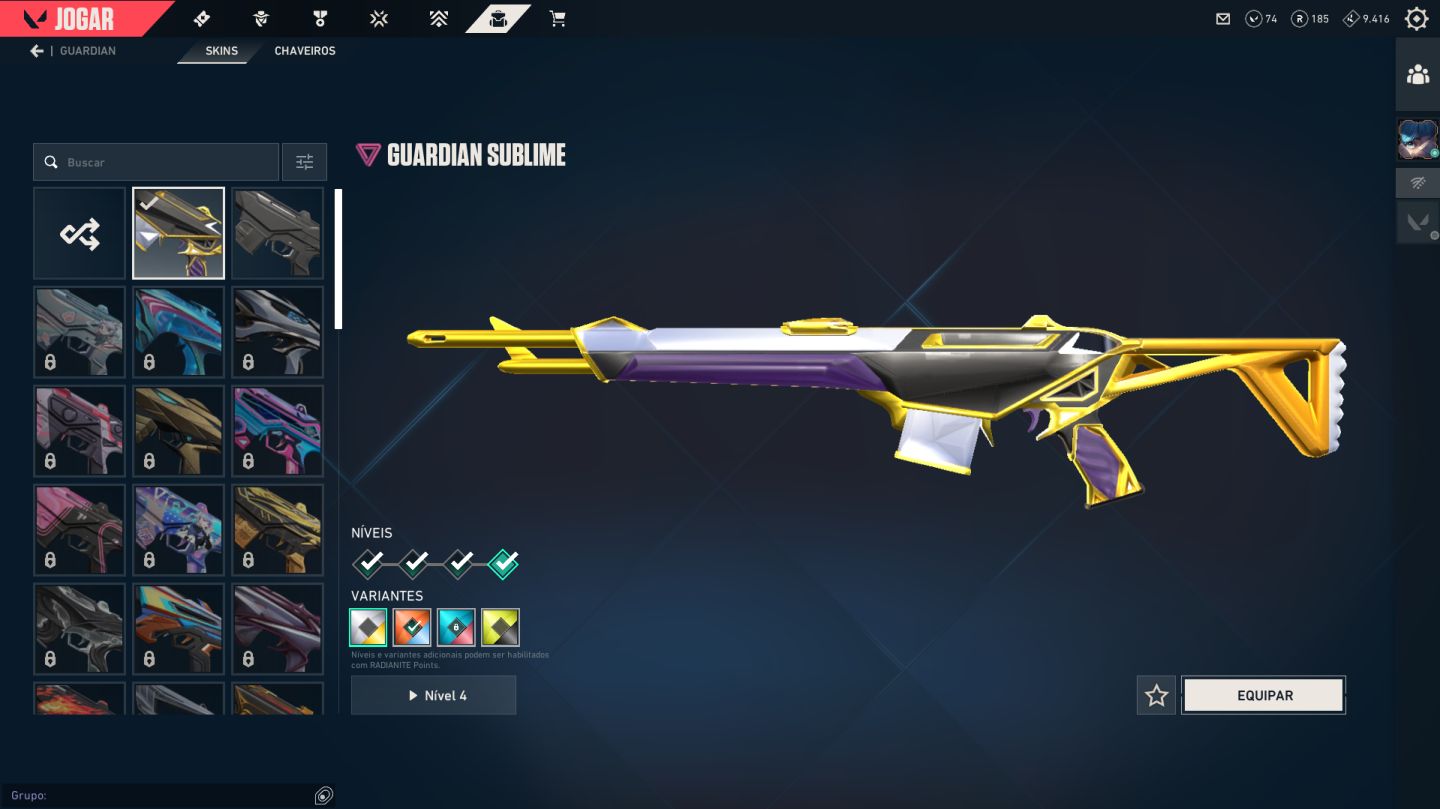 CONTA VALORANT 7 VANDALS KARAMBIT 2 SHERIFF 2 PHANTON OPERATOR GUARDIAN +2 PASS