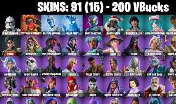 91 Skins SANTA DOGG | KNIGHT CONQUEROR | XANDER | CLONE TROOPER | 200 VB