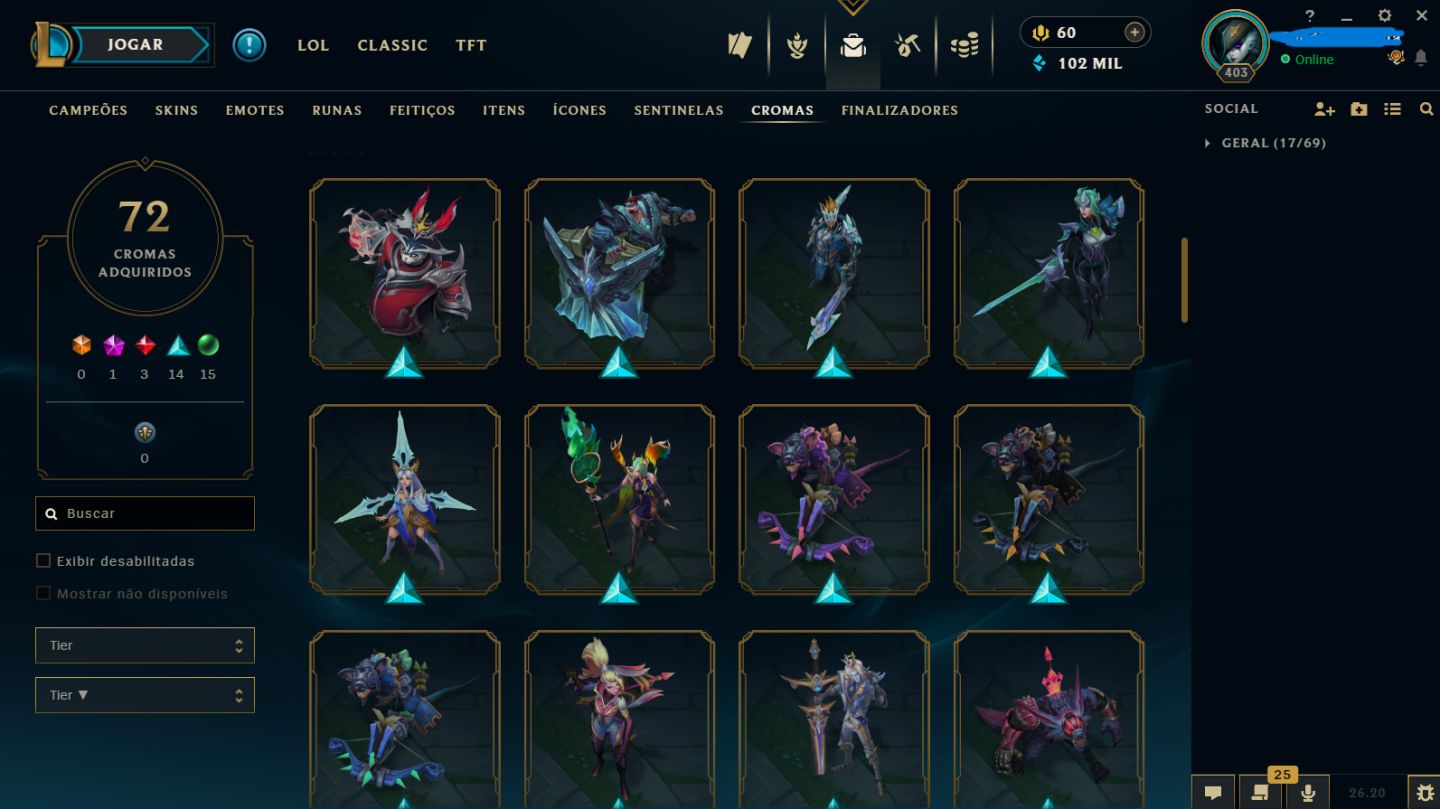 Conta rara LOL mono Kayn + detalhes descrição
