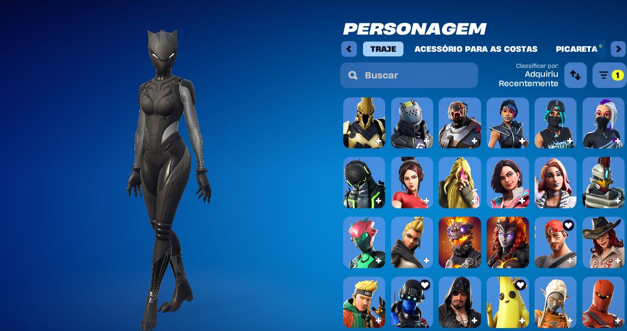 Conta fortnite antiga com muitas skins