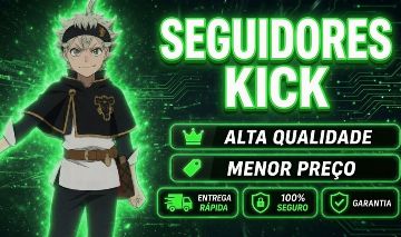 (MENOR PREÇO) KICK.COM - ESPECTADORES - SEGUIDORES -VISUALIZAÇÕES