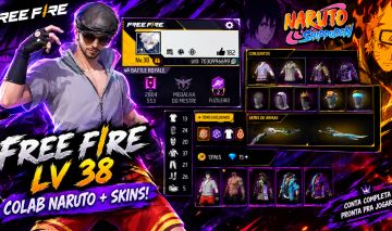 FREE FIRE LV 38 | COLAB NARUTO + SKINS!