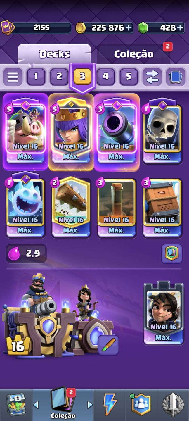 Conta de Clash Royale profissional e competitivo.