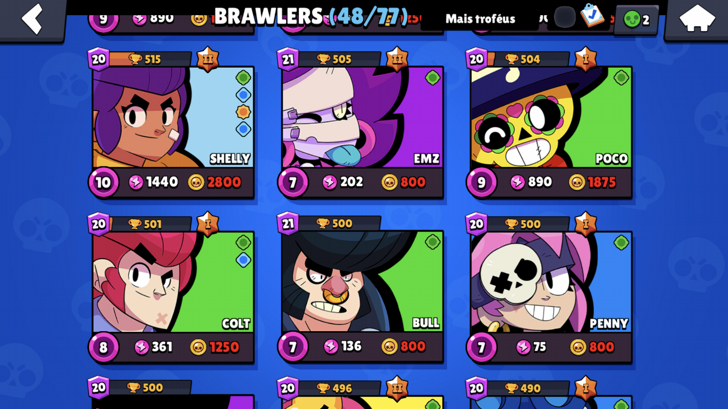 CONTA BRAWL STARS COM 14.700 TROFEUS,4 LENDARIOS, SKIN PRIMEIRO PASSE E MAIS
