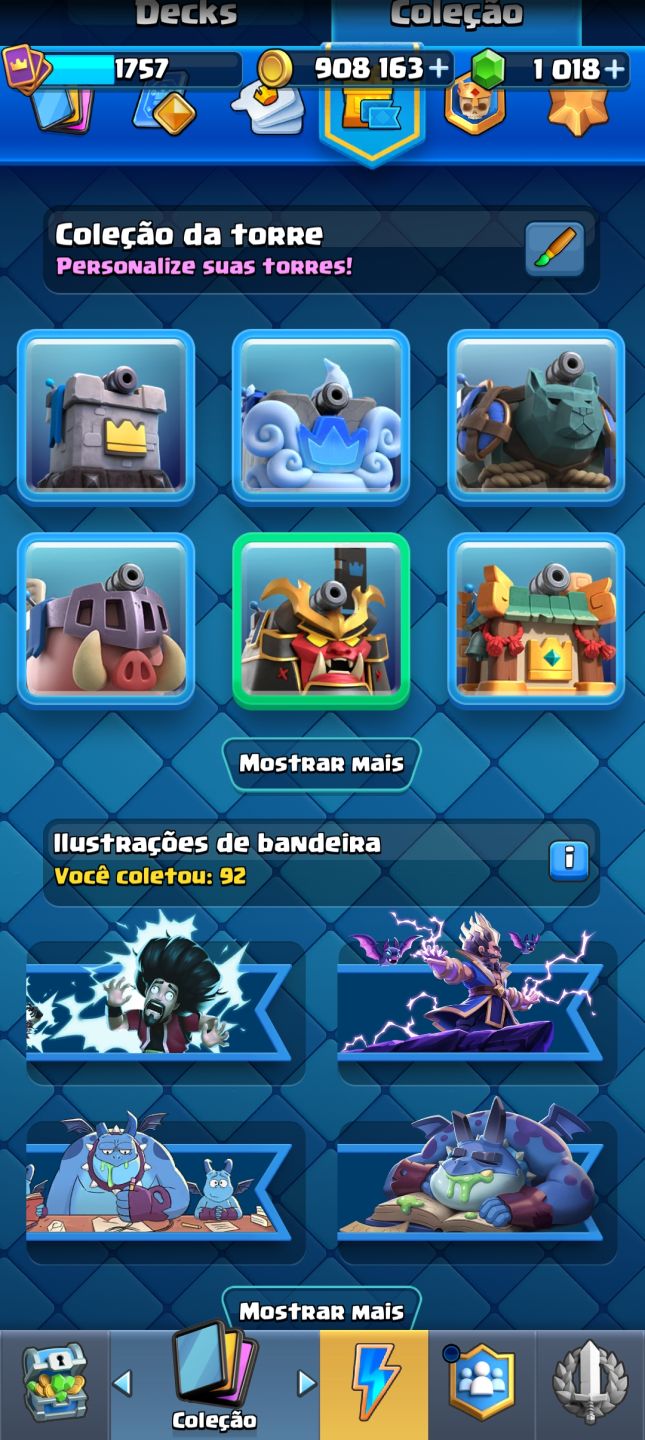 CONTA CLASH ROYALE-13.5k TROFÉUS| ARENA 32 | 17 EVOLUÇÕES | 9 HERÓIS | NÍVEL 16