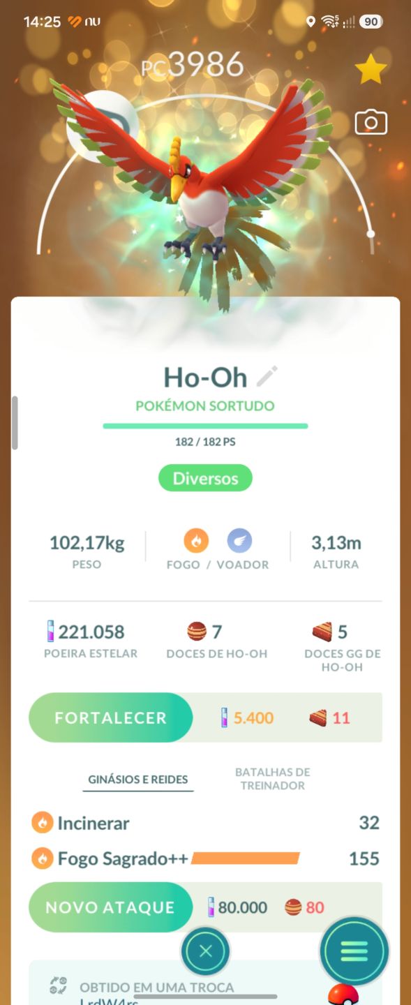 Conta Nível 63 com Apex Ho-Oh