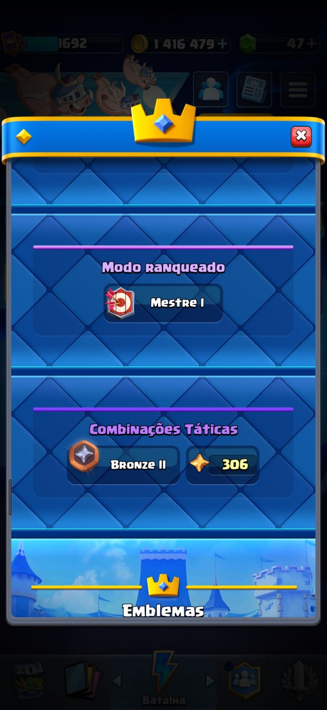 CONTA CLASH ROYALE 1 MILHÃO DE OURO - 10 ANOS - 10K TROFÉUS
