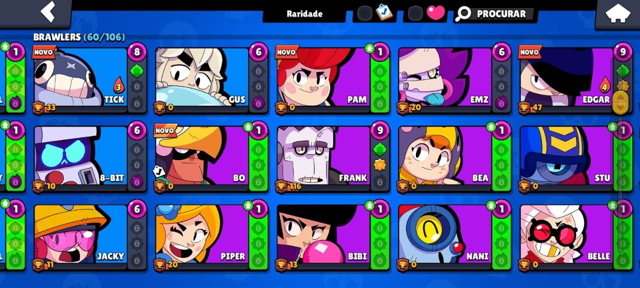 Conta 2018 brawl star com shelly stelar e mais outros brawlers