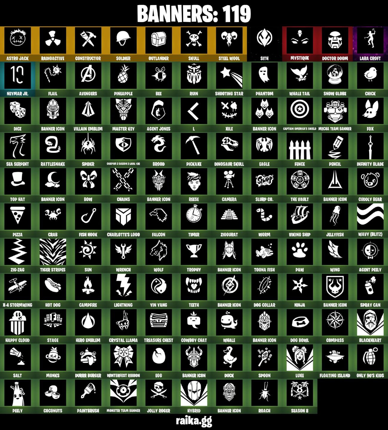 64 Skins - The Reaper, OG STW (Farm vbucks), Omega, Machado doce & Foice
