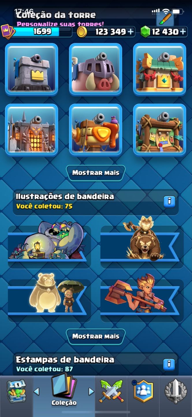 CONTA CLASH ROYALE NÍVEL 15, COM 10.500 TROFÉUS, ARENA 26