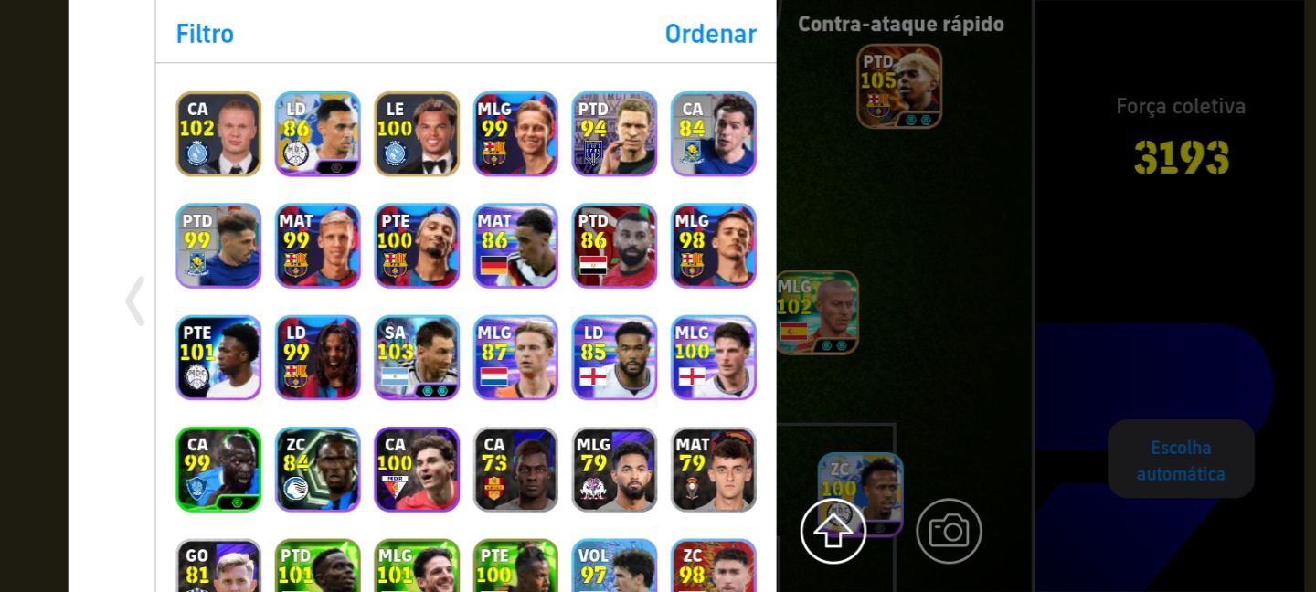 Conta de efootball com yamal blitz culler 105 e Ronaldinho milan