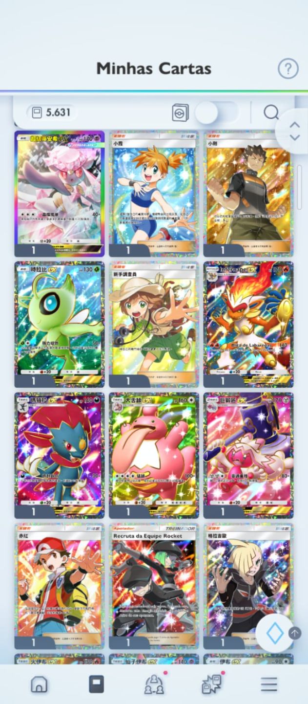 Conta Pokémon TCG Pocket 5.000+ Cartas | 2x Charizard Shiny ex Full Art