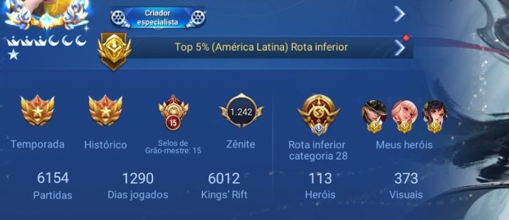 Honor of Kings nobreza 10 | criador oficial rota.