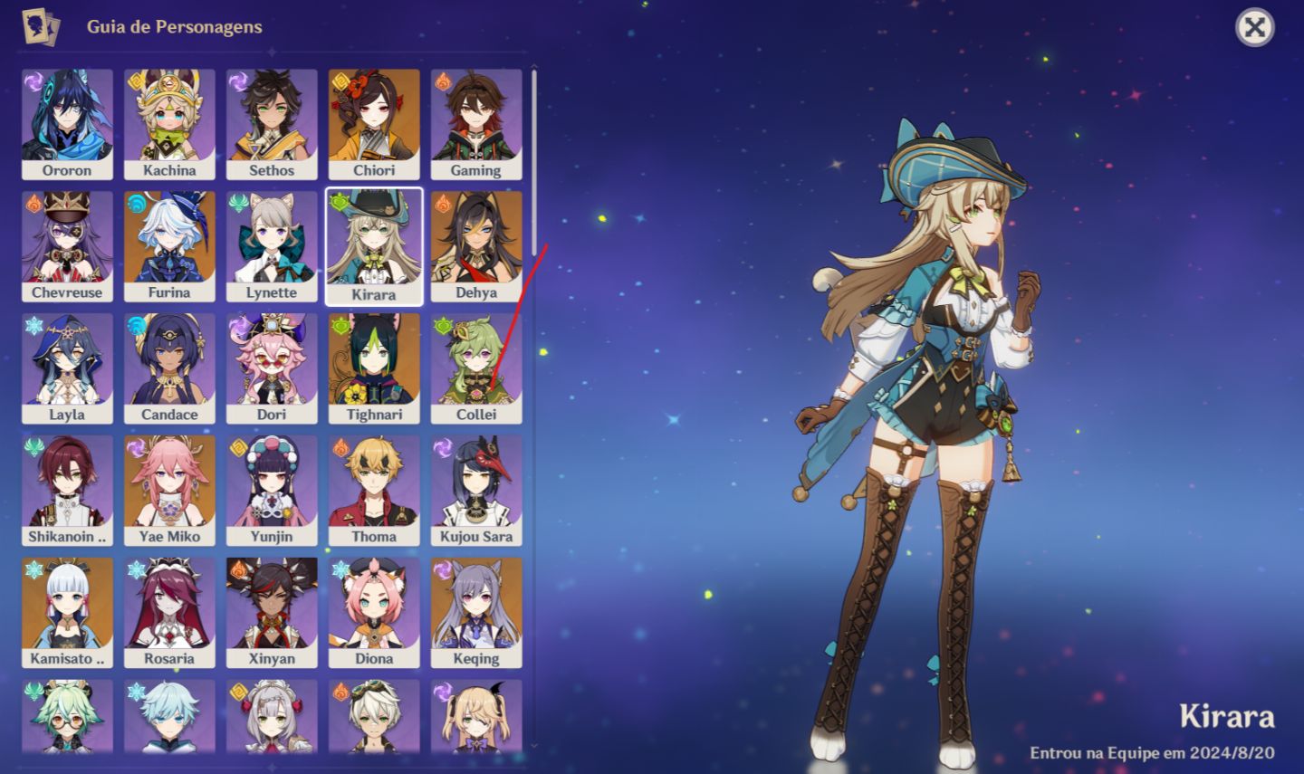 Conta Genshin AR 55 - KAMISATO AYAKA, FURINA, KEQUING, YAE MIKO, DEHYA, NAHIDA