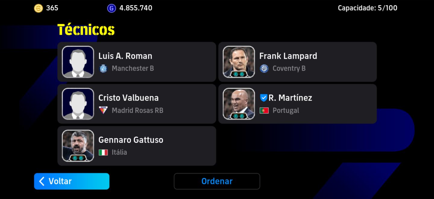Conta Efootball com cruyff, best e Gullit meta
