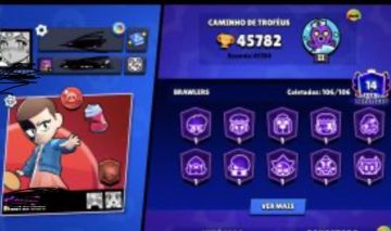 CONTA BRAWL STARS À VENDA 106/107 BRAWLERS 31 BRAWLERS FULL 11 45.782 TROFÉUS