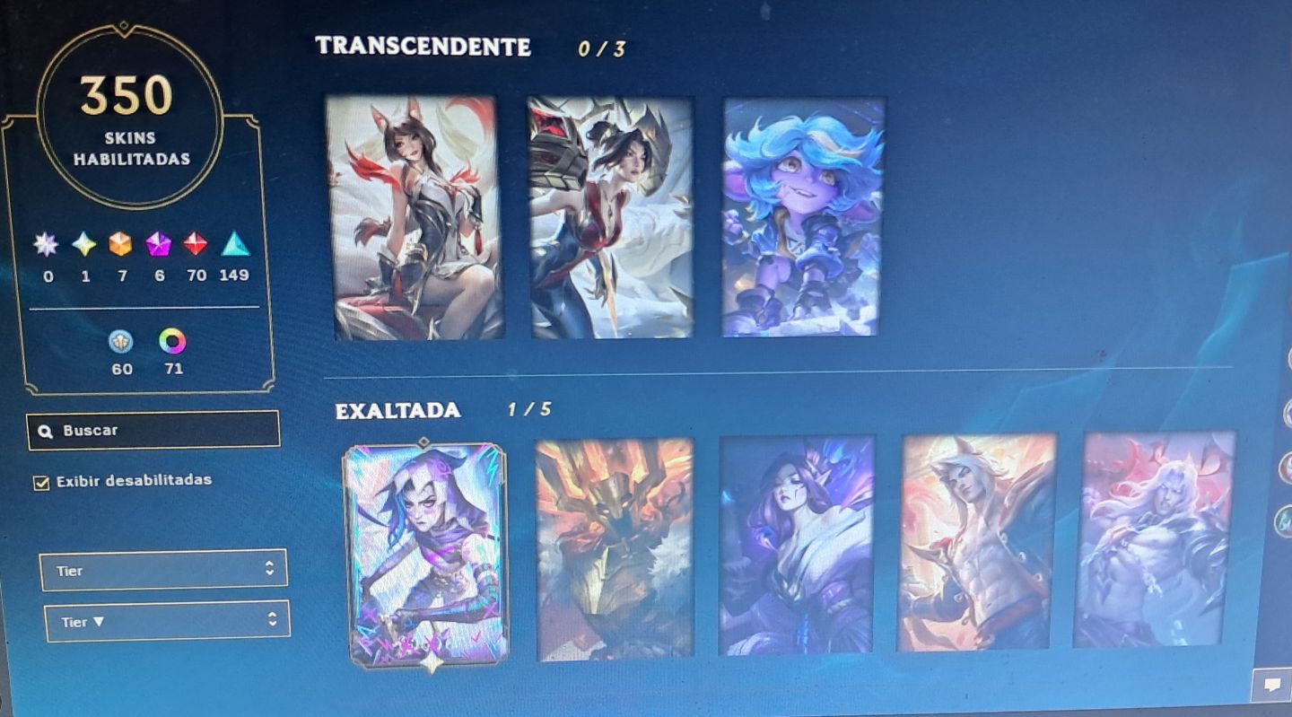 CONTA LOL BR 350 TODOS OS CAMPEÕES