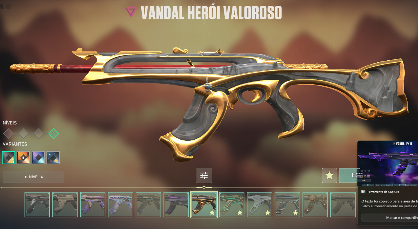 Conta valorant com mais de 2mil gastos, nivel 300+, plat 1