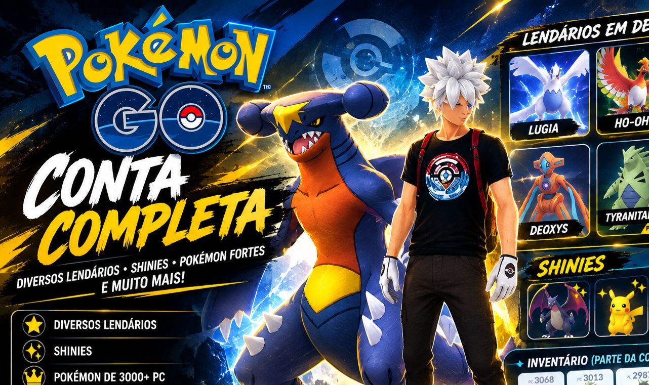 CONTA POKÉMON GO COMPLETA | MUITOS LENDÁRIOS + SHINIES + POKÉMON RAROS