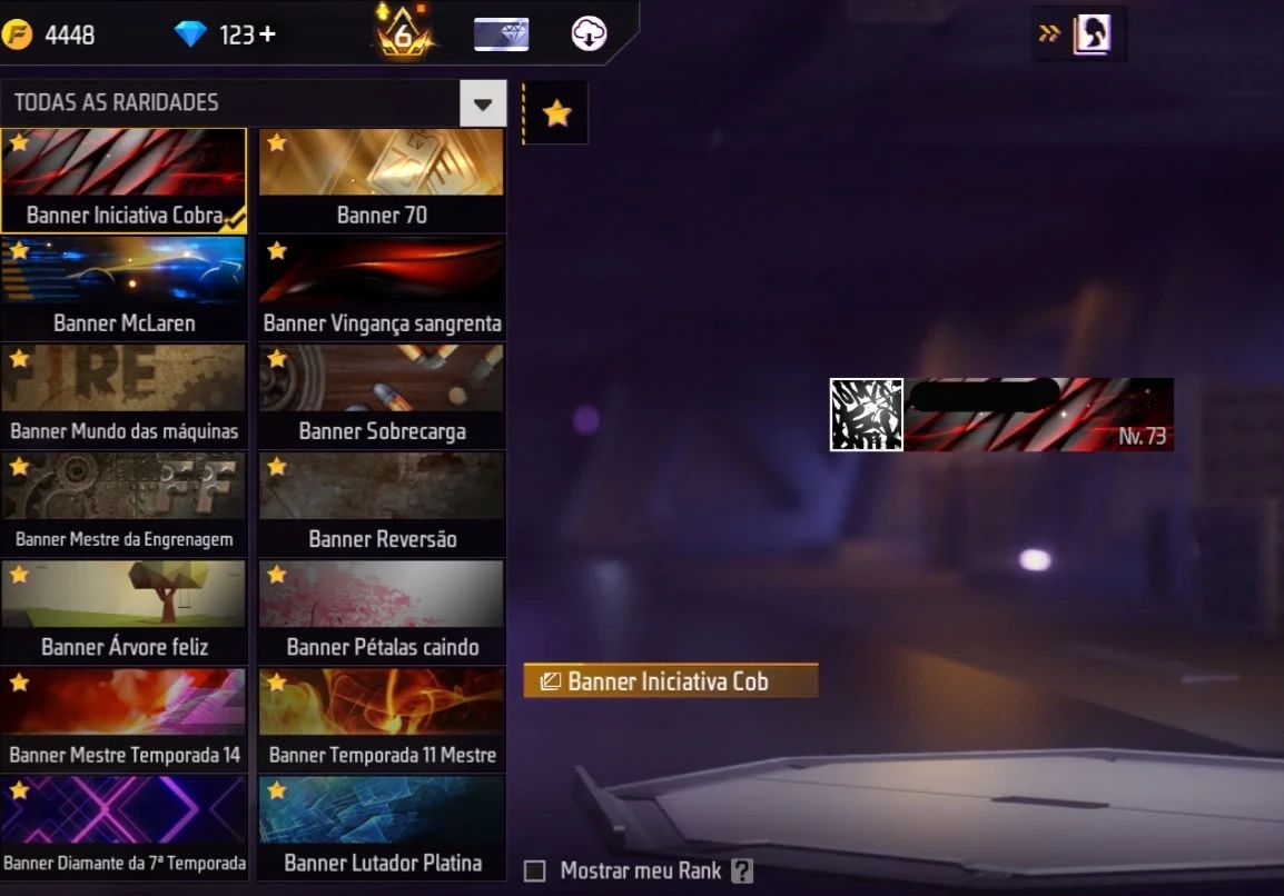 Conta Free Fire Rara Gemada com Steampunk, Angelical, Punho, Bandeirao, Barbinha