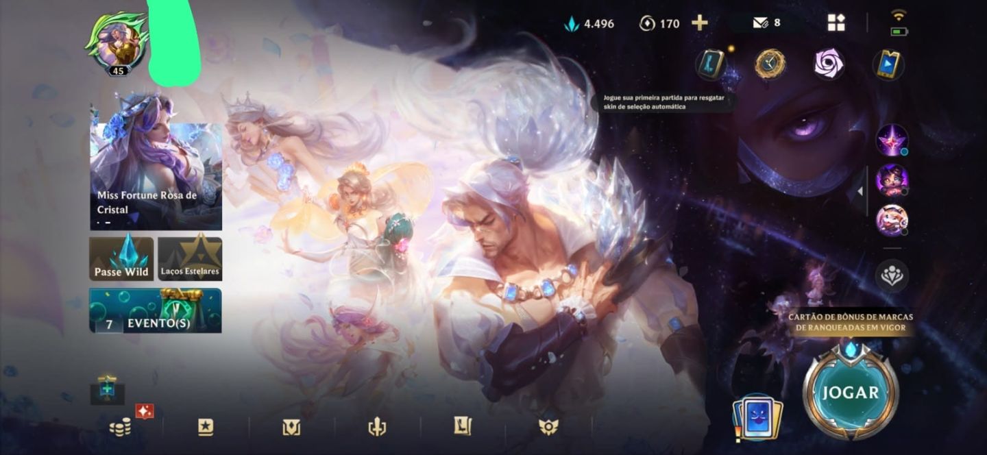 Conta wild rift conta antiga com skins raras boa coleção