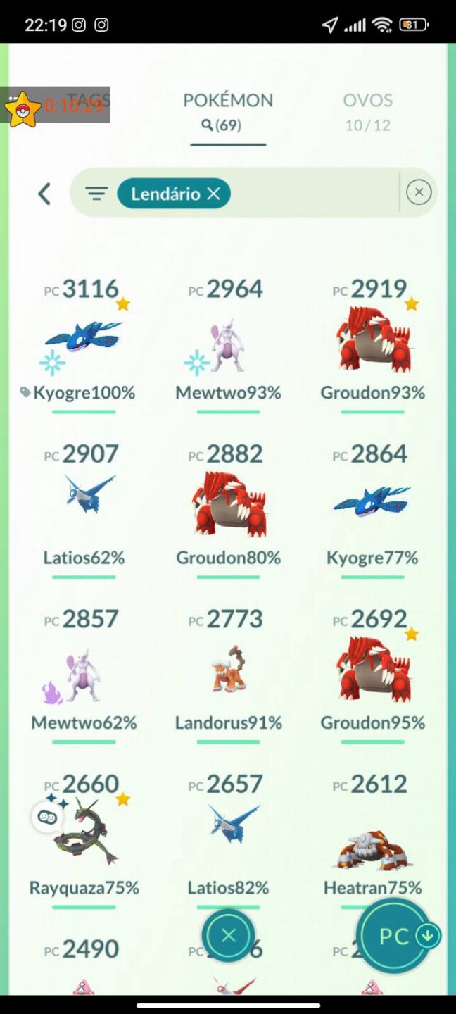 Pokémons a venda raros e lendários(pokémon GO)
