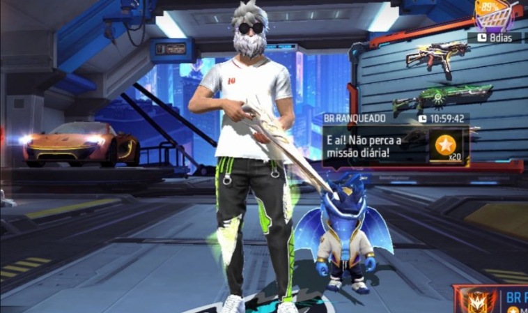 Conta FF, barbinha, 2 calça. anjo, sombra roxa. é possível editar a senha/dados