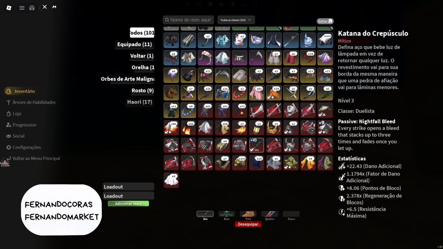 [Slayers 2, Project Slayer 2] Conta Level Max com Clã Mítico Agtsuma+ Nightfall