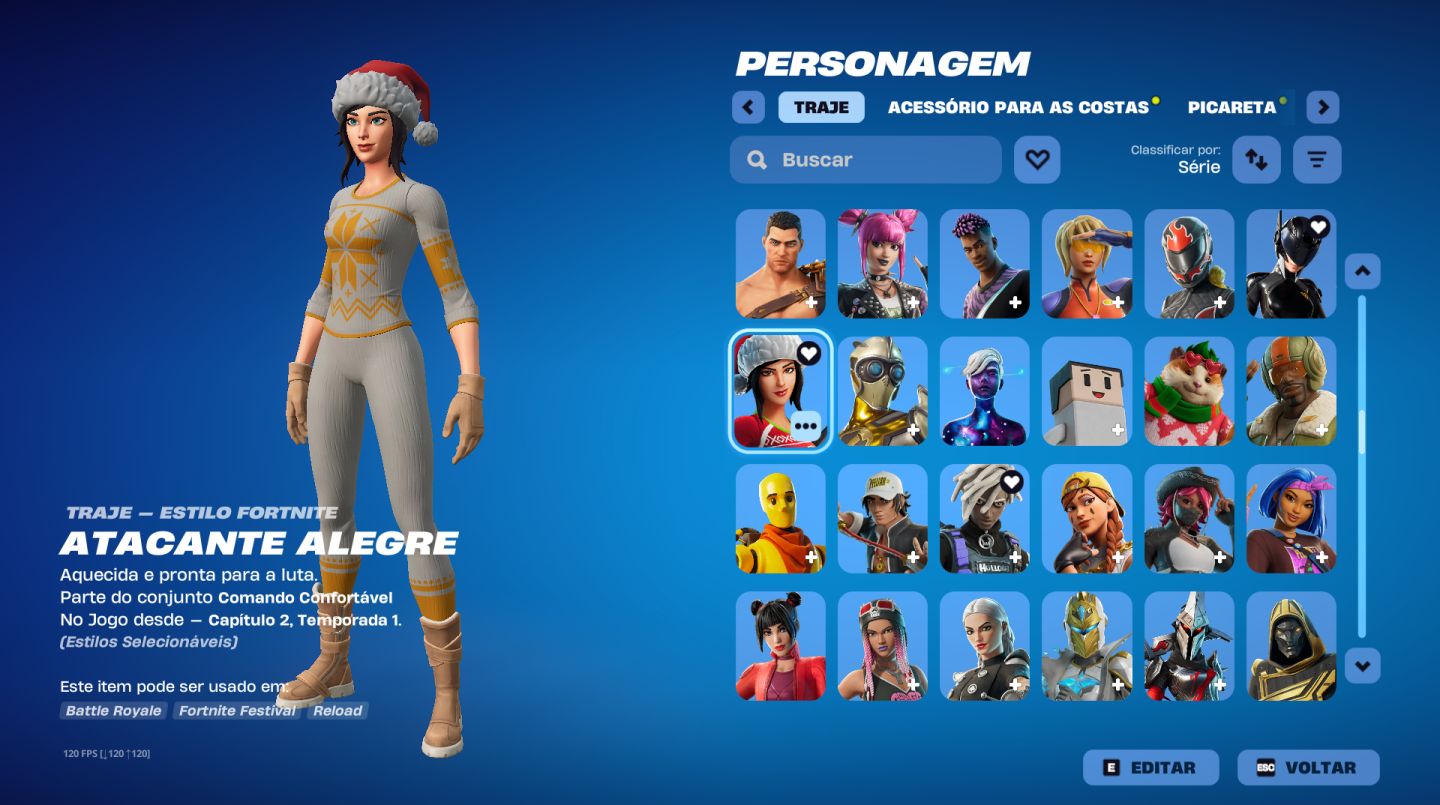 Conta fortnite competitivo, skins cleans, emote raro, picaretas cleans 300+ skin