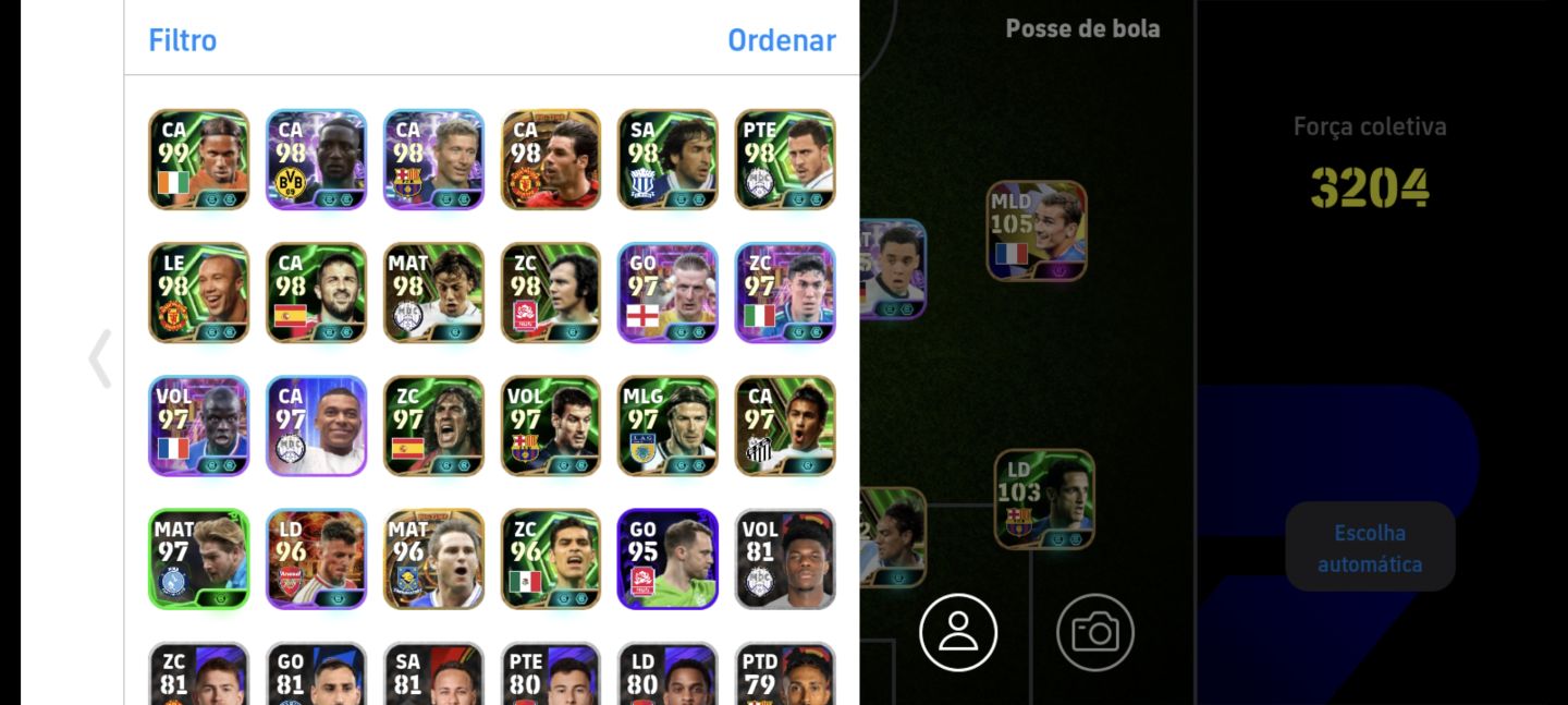 Conta efootball com jogadores raros, mais de 5 técnico, e Neymar blitz sculler