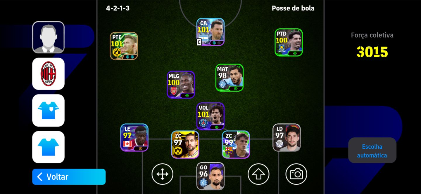 Contas efootbol com épicos lendarios