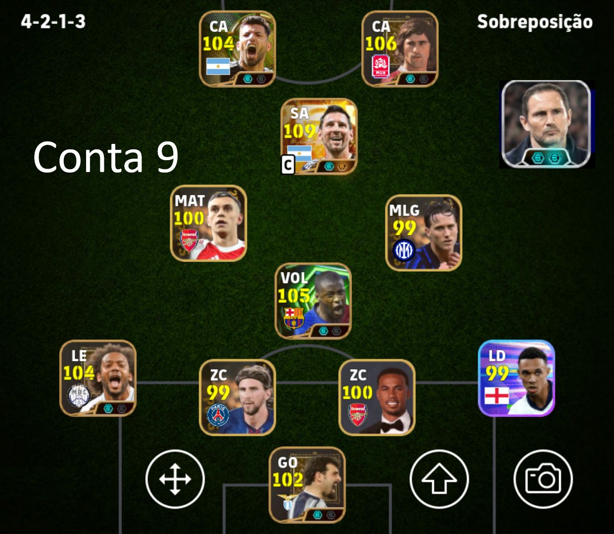 Melhores Contas Efootball Mobile Com MESSI Bigtime 109, Épicos e Showtimes Raros