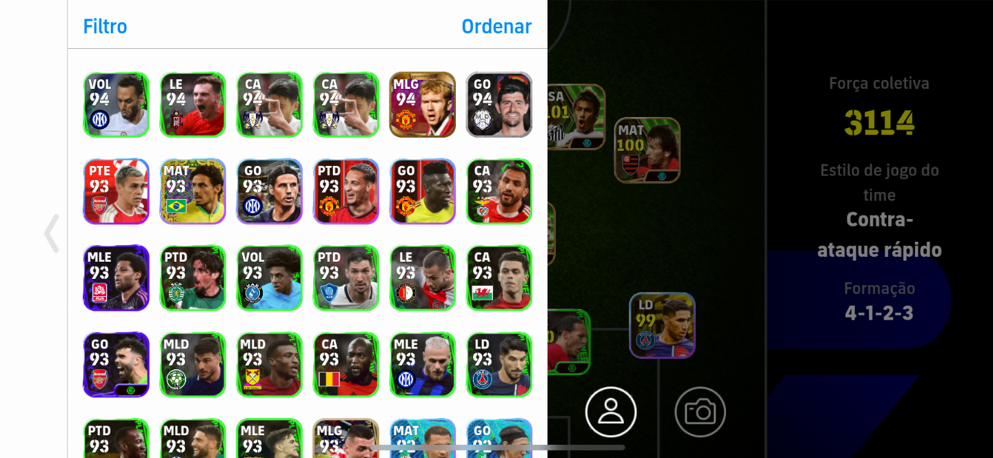 Conta Efootboll com Som chute bugado full cartas