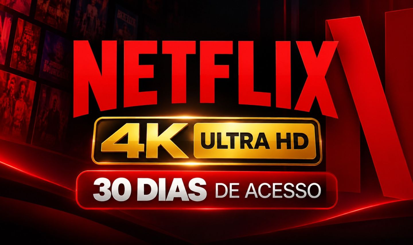 NETFLIX 4K ULTRA | TELA + PIN | CONTA COMPARTILHADA