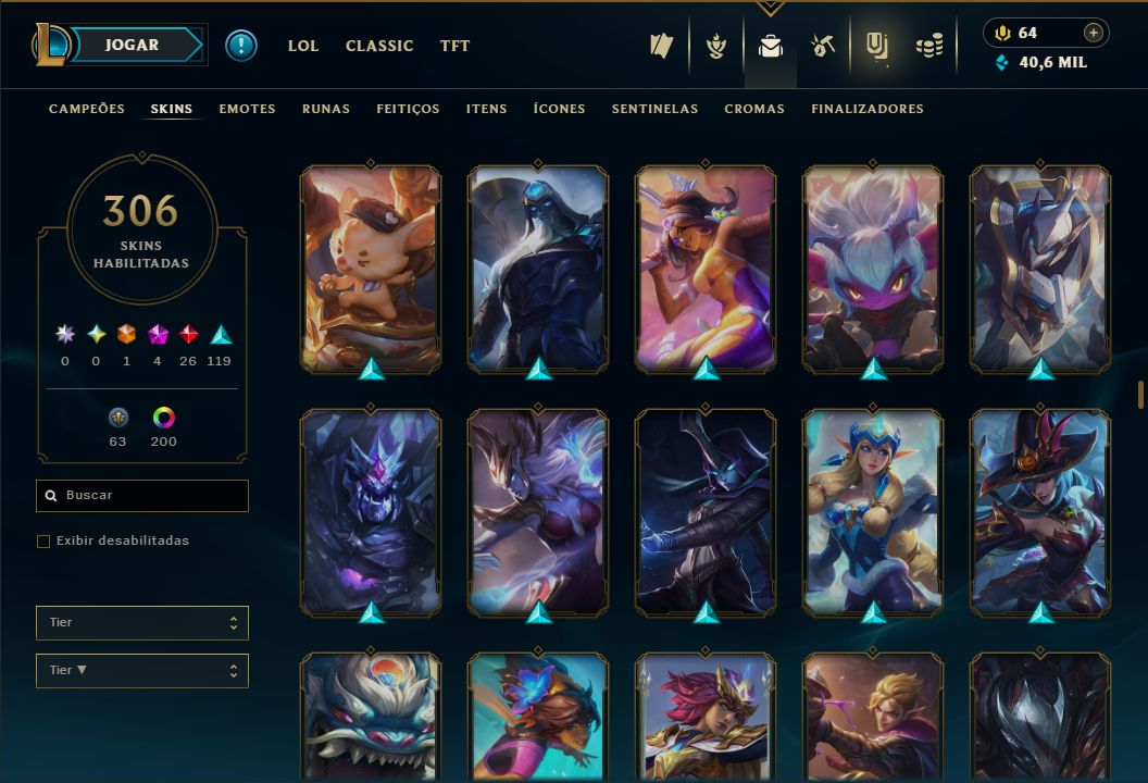 SKIN SETT FLORESCER ESPIRITUAL + [CONTA COM 300 SKINS HABILITADAS] + TROCA NICK