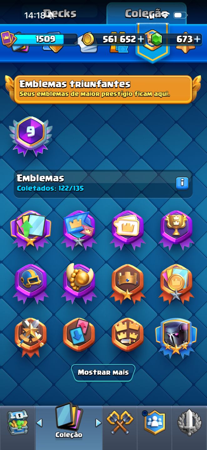 Conta clash Royale 10k troféus e 9 anos de conta