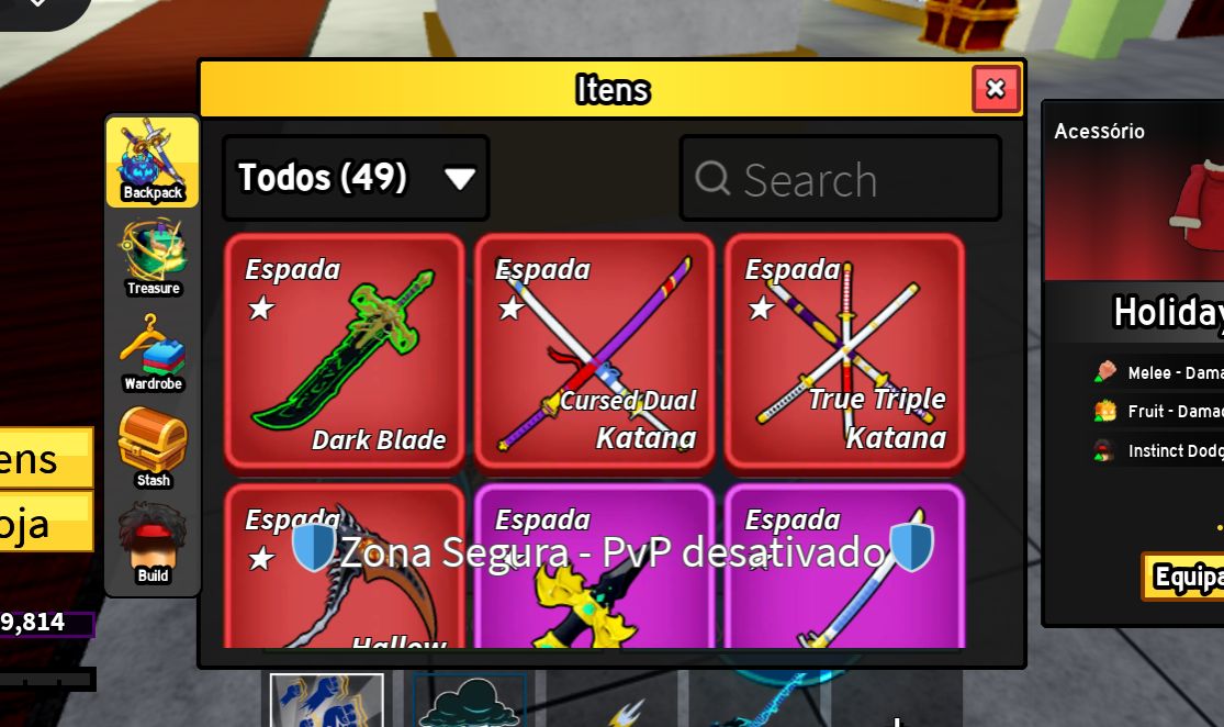 Conta blox fruits, Skin yoru v3 e varios itens raros