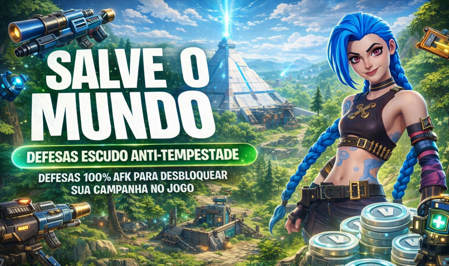 DEFESA DE ESCUDO ANTI TEMPESTADE E MISSÕES DE FLORESTA PÉTREA NO SALVE O MUNDO