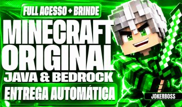 MINECRAFT JAVA+BEDROCK ORIGINAL(FULL ACESSO PERMANENTE)ENTREGA AUTOMÁTICA+BRINDE