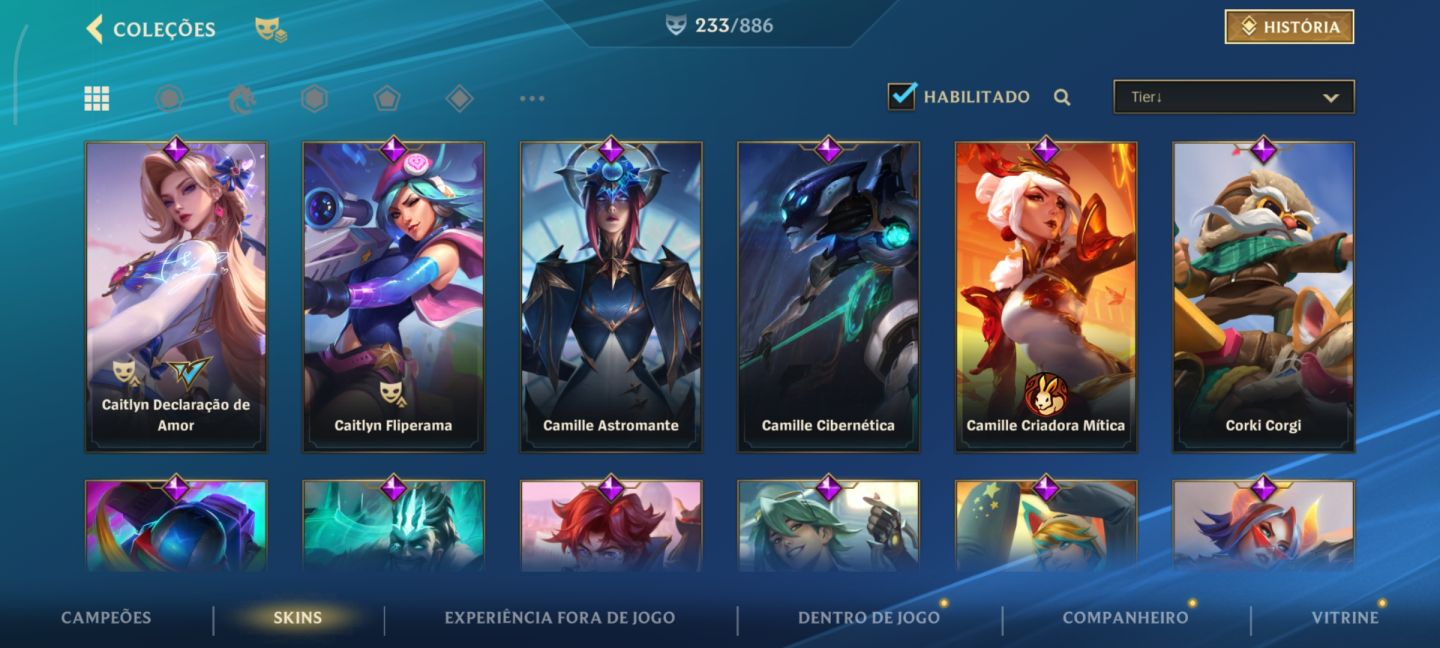 Conta ex monarca 233 skins 1100 reais (negociável)