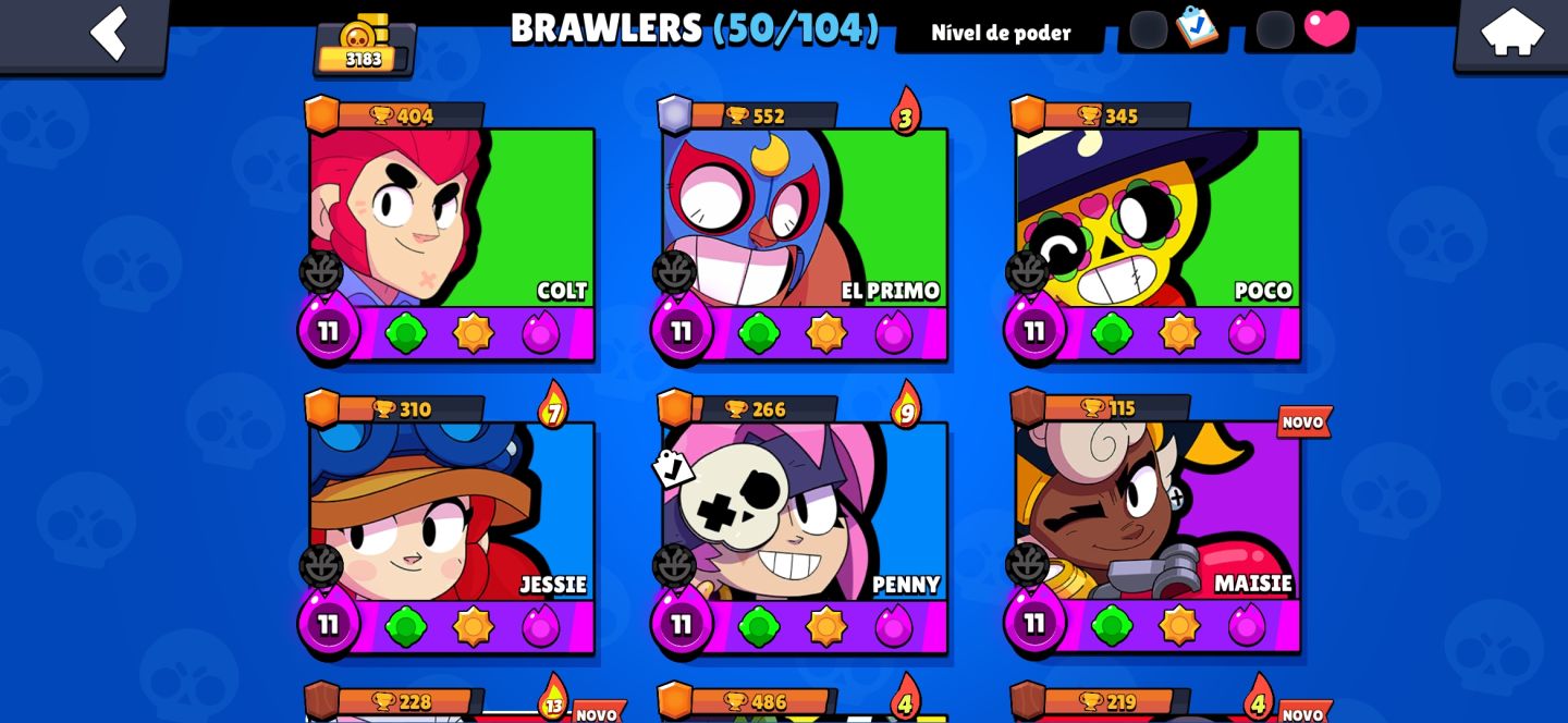 Conta brawl stars com skins raras e misticas