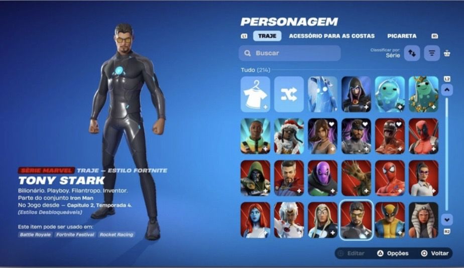 Conta fortnite mais de 210 skins