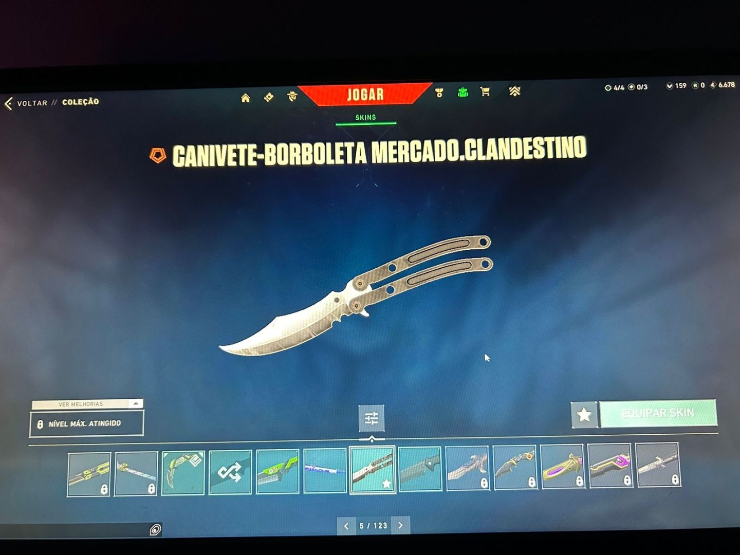 CONTA NÍVEL 109 CONTENDO SKINS
