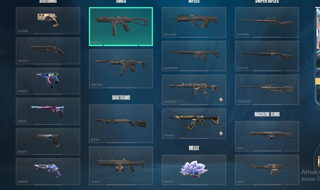 Conta valorant 5 skins