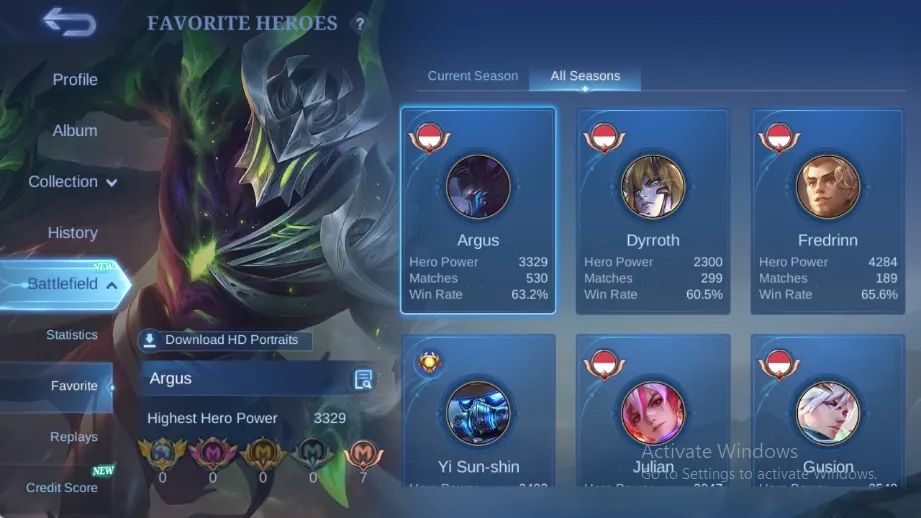 CONTA MOBILE LEGENDS COM 213 SKINS [SMURF] LEIA A DESCRIÇÃO