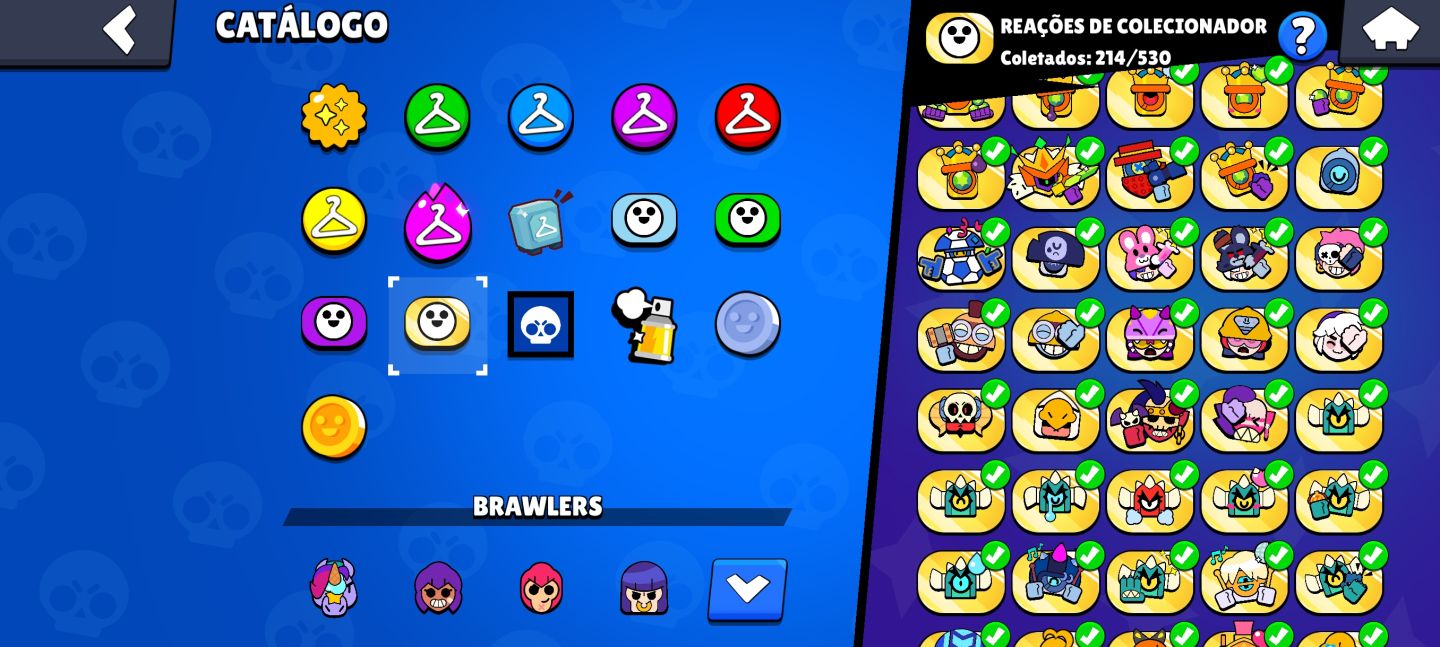 Conta de brawl stars, muitas skins Brawlers upados é muito mais
