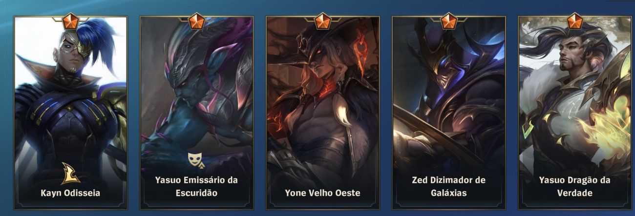 Conta wild rift Ex Challenger 35 Skins