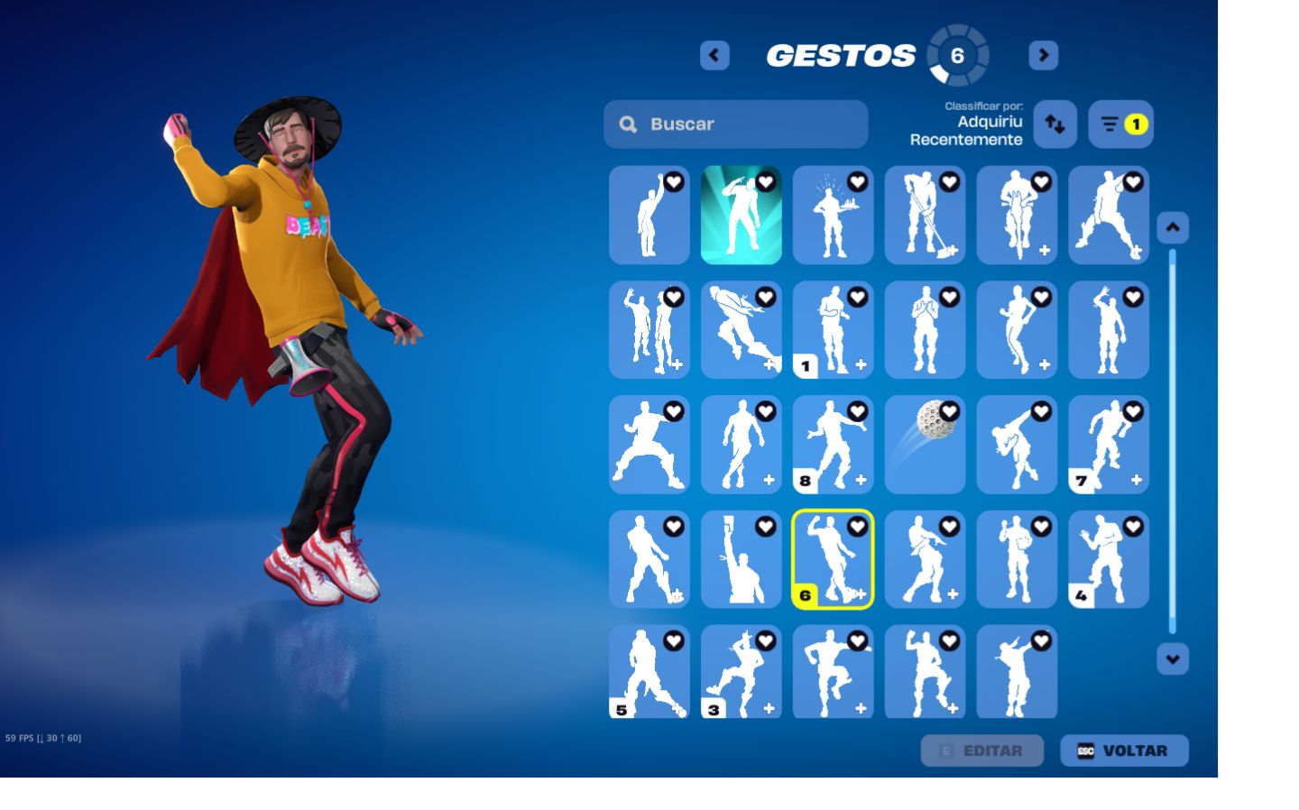 CONTA SALVE O MUNDO FUNDADOR DANDO VBUCKS DIARIO/ 2 GESTOS MAIS RAROS DO JOGO