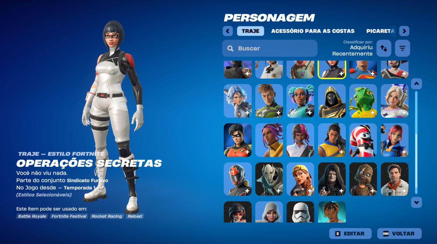 CONTA FORTNITE 46 SKINS | 700 V-BUCKS + REEMBOLSO DISPONÍVEL | PARCERIAS & PASSE